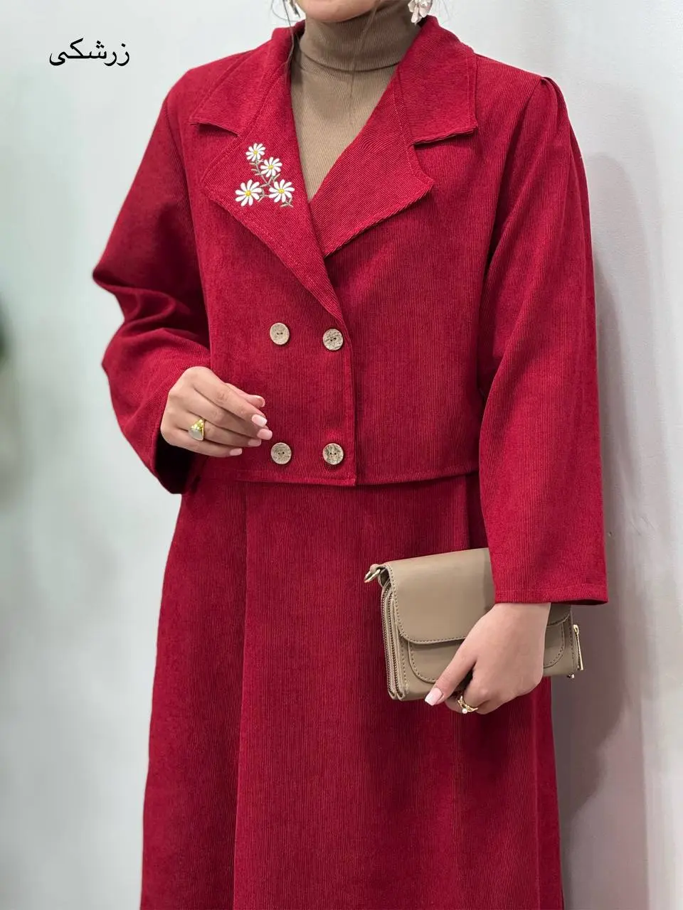 ست کت و دامن گلدوزی سیمین